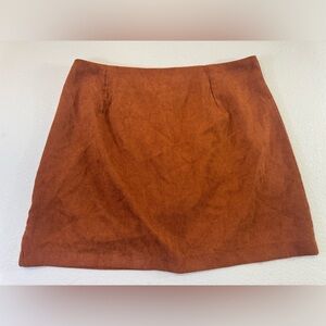 SHEIN Rust Mini Skirt full zip retro women’s large
